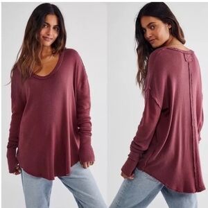 We The Free Mauve Long Sleeve Top